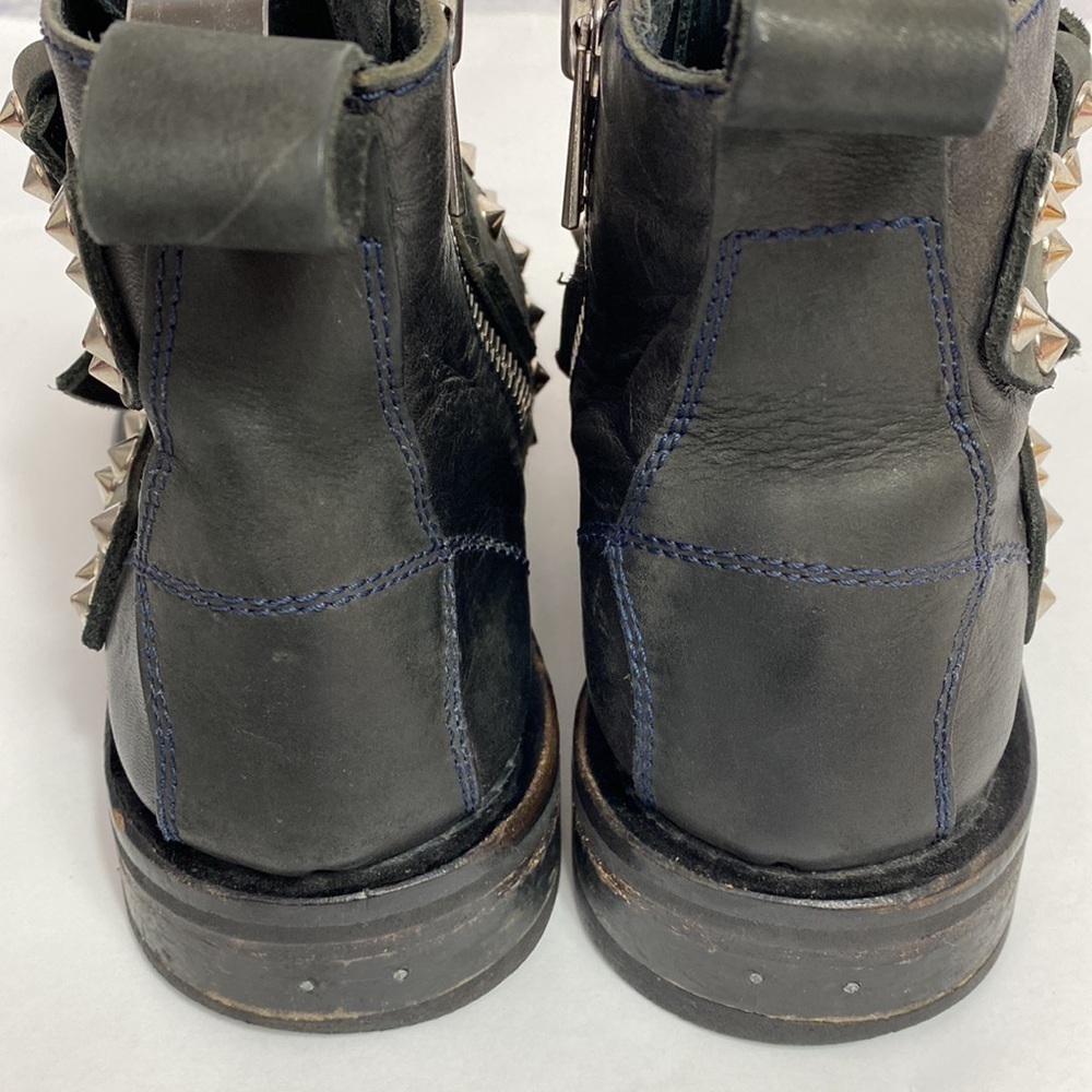 Zadig & Voltaire Laureen black leather studded boots 6 - Picture 5 of 8